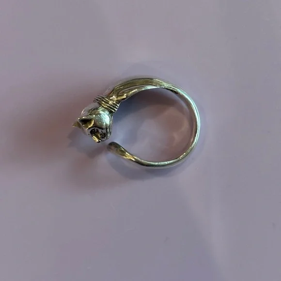 Silver Cat Ring - Picture 12 of 14